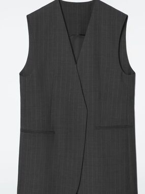 COS Oversized Pinstripe Vest, size 4, NWT